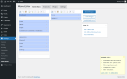 Page screenshot: Settings &rarr; Menu Editor