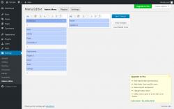 Page screenshot: Settings &rarr; Menu Editor