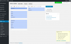 Page screenshot: Settings &rarr; Menu Editor