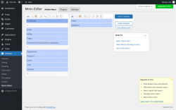 Page screenshot: Settings &rarr; Menu Editor