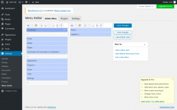 Page screenshot: Settings &rarr; Menu Editor