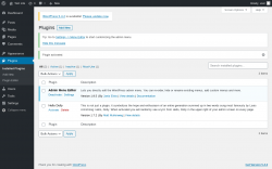 Page screenshot: Plugins &lsaquo; Test site &mdash; WordPress