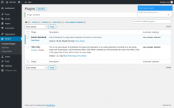 Page screenshot: Plugins &lsaquo; Test site &mdash; WordPress