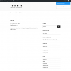 Page screenshot: Test site &ndash; Just another WordPress site