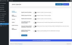 Page screenshot: Admin Optimizer
