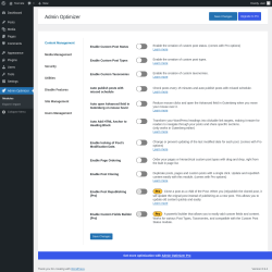 Page screenshot: Admin Optimizer