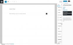 Page screenshot: Add New Post ‹ Test site — WordPress