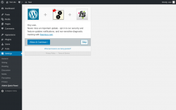 Page screenshot: Admin Quick Panel ‹ Test site — WordPress