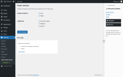 Page screenshot: Settings → Admin Quick Panel