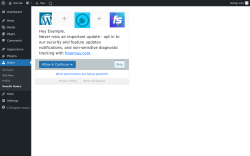 Page screenshot: Search Users ‹ Test site — WordPress