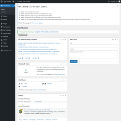 Page screenshot: Dashboard &lsaquo; Test site &mdash; WordPress