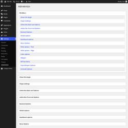 Page screenshot: Settings &rarr; Adminimize
