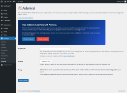 Page screenshot: Settings &rarr; Admiral