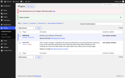 Page screenshot: Plugins &lsaquo; Test site &mdash; WordPress