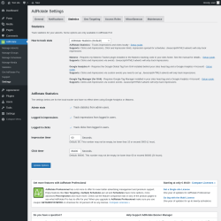 Page screenshot: AdRotate → Settings → Statistics