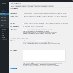 Page screenshot: AdRotate → Settings