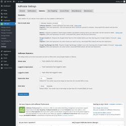 Page screenshot: AdRotate → Settings → Statistics