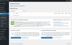 Page screenshot: AdRotate → Manage Groups