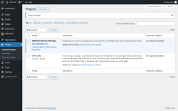 Page screenshot: Plugins ‹ Test site — WordPress