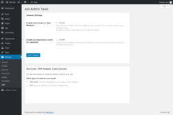 Page screenshot: Settings → Ads