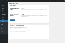 Page screenshot: Settings → Ads