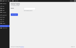 Page screenshot: Events Tracker
