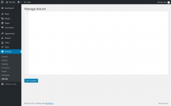 Page screenshot: Settings → Ads.txt