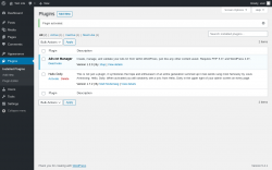 Page screenshot: Plugins ‹ Test site — WordPress