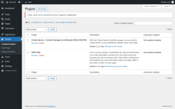 Page screenshot: Plugins ‹ Test site — WordPress