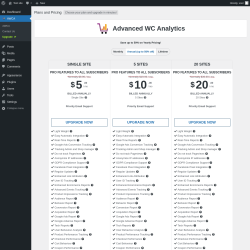 Page screenshot: AWCA → Upgrade  ➤