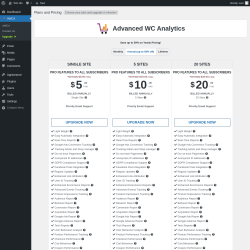 Page screenshot: AWCA → Upgrade  ➤