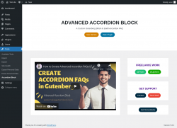 Page screenshot: Tools → Accordion Block