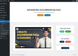 Page screenshot: Tools → Accordion Block