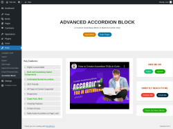 Page screenshot: Tools → Accordion Block