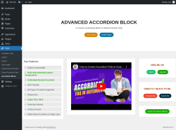 Page screenshot: Tools → Accordion Block