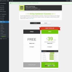 Page screenshot: Settings → Upgrade  ➤