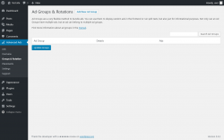 Page screenshot: Advanced Ads → Groups & Rotation