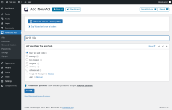 Page screenshot: Advanced Ads
