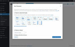 Page screenshot: Advanced Ads &rarr; Placements