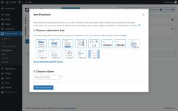 Page screenshot: Advanced Ads → Placements