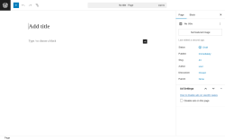 Page screenshot: Add Page ‹ Test site — WordPress