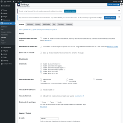 Page screenshot: Advanced Ads &rarr; Settings
