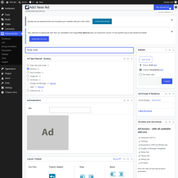 Page screenshot: Advanced Ads &rarr; Ads&nbsp;