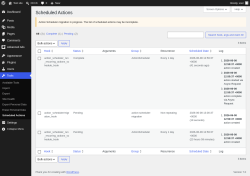 Page screenshot: Tools &rarr; Scheduled Actions