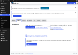 Page screenshot: Advanced Ads &rarr; Settings &rarr; AdSense