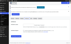 Page screenshot: Advanced Ads &rarr; Settings &rarr; Ad Blocker