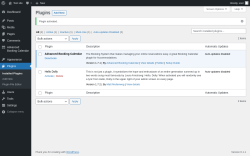 Page screenshot: Plugins ‹ Test site — WordPress
