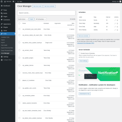 Page screenshot: Tools → Cron Manager