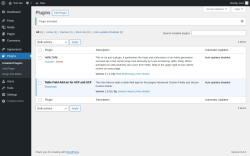Page screenshot: Plugins ‹ Test site — WordPress
