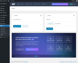 Page screenshot: ACF &rarr; Tools